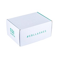 Boîte d'expédition pliante en carton ondulé blanc personnalisée de haute qualité avec logo imprimé pour l'emballage de produits de marque au détail