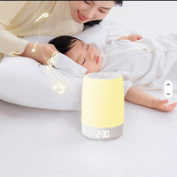 Veilleuse à bruit blanc et couleurs, 32 sons apaisants, lecture de musique personnalisée, lampe rechargeable pour favoriser le sommeil des bébés, enfants et adultes