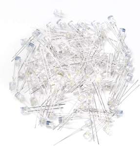 Высокая яркость 3 мм плоская светодиодная лампа бисер белый красный синий зеленый желтый теплый белый оранжевый розовый фиолетовый-100 штук оригинальный бренд - Product Image 5