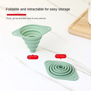 Food Grade Silicone Mini Telescopic Folding Funnel with Wide Mouth for Oil Wine Pouring <strong>Kitchen</strong> &amp; Household <strong>Use</strong> Model KM-1101 - Product Image 3