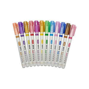 Marqueurs à Rouleau à Motifs Mignons 6 Formes de Courbes Différentes Marqueurs de Contour de Ligne Colorée Papeterie Marqueurs d'Art - Product Image 2