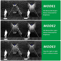 Lampe solaire à 100 LED avec détecteur de mouvement, imperméable conforme à la norme IP65, éclairage d'extérieur, applique murale, produit de haute qualité, idéal pour un jardin
