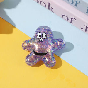 Nouveauté 2026 Jouet à presser en maltose à paillettes, motif animal marin, avec visage mignon, jouet anti-stress amusant, fournitures de fête, cadeaux - Product Image 6