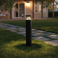 Lampadaire LED extérieur en aluminium 18W IP65 avec télécommande, alimentation 100-240V AC pour jardin/éclairage nocturne