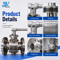 Válvula de Bola de Alta Presión Forjada con Reducción de Diámetro, Montada en Trunnion, API 6D ASME B16.34 A105 LF2 F316, para Tuberías de Petróleo y Gas