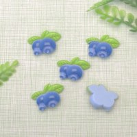 Abalorios de resina con forma de frutas (melocotón, arándano, fresa, cereza, pitaya) para suministros de slime y decoración de fundas de teléfono