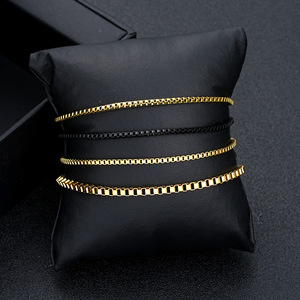 Set De Cuatro Pulseras De Cadena Veneciana De Acero Inoxidable Para Hombre Joyería Geométrica Minimalista Regalo Diseño Moderno - Product Image 3