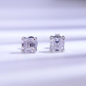 Boucles d'oreilles tendance pour femme en argent, style floral, serties de pierres en silicone VVS - Product Image 6