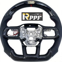 Volant en fibre de carbone avec éclairage LED pour Ford Mustang GT 2024 2025 2026
