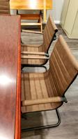 Chaise de réception et de conférence en maille, robuste, avec support lombaire ergonomique, dossier mi-haut, réglable, pour bureau, école, hôtel