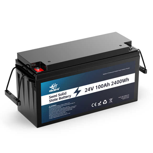 Melasta Deep Cycle Solid State Cell ODM OEM Customized Semi Solid State 24V 100Ah Rechargeable Batteries for Home Storage System