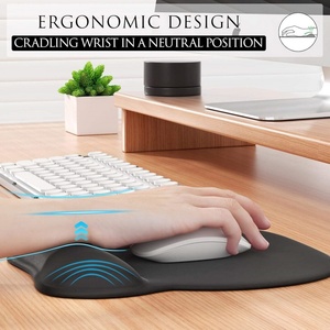 Support ergonomique pour clavier en mousse à mémoire de forme, repose-poignets en gel, ensemble de repose-poignets pour souris d'ordinateur de bureau, tapis de souris en silicone avec repose-poignets - Product Image 3