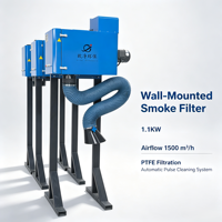 En stock : Collecteur de poussière à nettoyage automatique par jet pulsé, extracteur de fumées de soudage, filtre à fumée, équipement de purification d'air pour atelier de soudage