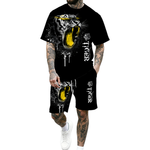 Set T-shirt <span class=keywords><strong>e</strong></span> <span class=keywords><strong>Pantaloncini</strong></span> da <span class=keywords><strong>Uomo</strong></span>, <span class=keywords><strong>Completo</strong></span> Due Pezzi Casual con Maniche Corte <span class=keywords><strong>e</strong></span> <span class=keywords><strong>Pantaloncini</strong></span> Larghi - Product Image 2