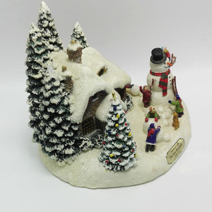 Nordic <strong>Christmas</strong> Decoration LED House Ornaments Resin <strong>Vintage</strong> Farmhouse Sculpture <strong>Christmas</strong> Home Decor - Product Image 2