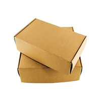 Boîte cadeau en carton ondulé de petite taille, impression personnalisée sur une face, peut être imprimée des deux côtés, articles d'emballage recyclables