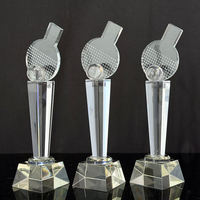 Trophée en cristal personnalisé pour les récompenses d'entreprise, les compétitions sportives et de tennis de table