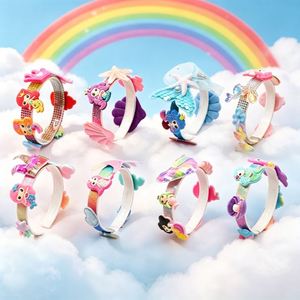 Premium Girls Hair Kit Make Your Own Headbands Clips Butterfly <b>Flower</b> Gem <b>Sticker</b> Craft Birthday Gift Retail Box - Product Image 4