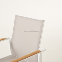 Chaise de jardin en teck pour restaurant, design moderne empilable, chaise d'extérieur