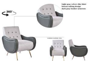 <span class=keywords><strong>Fauteuil</strong></span> d'appoint en <span class=keywords><strong>microfibre</strong></span> CARLFORD pour la maison, le salon, la chambre ou l'hôtel – <span class=keywords><strong>Fauteuil</strong></span> en <span class=keywords><strong>tissu</strong></span> de style détente - Product Image 4