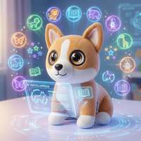 Corgi Hund Elektrisches KI-Lernspielzeug Plüschtier Sprechende Stoffpuppe für Kinder ab 8 Jahren Unisex Feiertagsgeschenkset