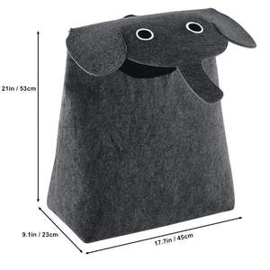 Multifunction Custom Folding Round Resin Fabric Decorative <b>Felt</b> <b>Storage</b> <b>Baskets</b> for Kids Room - Product Image 3