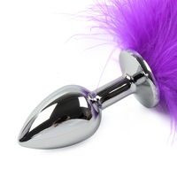 Jouets érotiques anaux en acier inoxydable Plume en métal Plug Anal Stimulateur de prostate Masseur de prostate