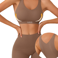 Soutien-gorge de yoga pour femme à maintien élevé, dos croisé, respirant, en nylon, imprimé animal, extensible dans quatre directions, pour l'entraînement, le Pilates et la gym