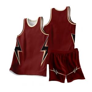 Người Lớn Giá Rẻ Vải Thoáng Khí Bóng Rổ Jersey Tùy Biến Đào Tạo Đồng Phục Đôi Kích Thước Bóng Rổ Cộng Với Kích Thước Bộ - Product Image 5