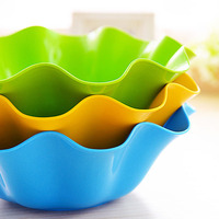 PP Eco-vriendelijke duurzame BPA-vrije lotusblad fruitbord kleurrijk salade sesamzaadbord huishoudelijk snack- en gedroogd fruitbord