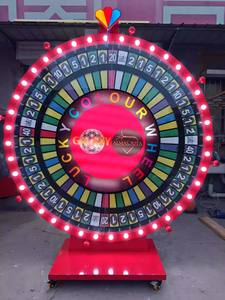 Huaxi <span class=keywords><strong>ล้อ</strong></span>นำ<span class=keywords><strong>โชค</strong></span>สุดๆ2.4เมตรไฟเทศกาลคริสต์มาสหมุนได้รางวัล<span class=keywords><strong>ล้อ</strong></span>เงินสดอิสระทำจากไม้ AC 220V - Product Image 3