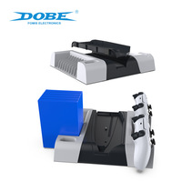Support de refroidissement pour console Playstation5 PS5 Slim, station de charge pour manettes PS5, indicateur lumineux LED, emplacement de stockage de CD