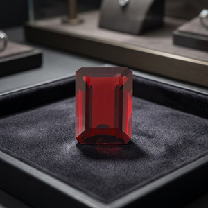 10X12mm พลอยเทียมเทียมธรรมชาติทรงแปดเหลี่ยม/พลอยเทียมสีแดงแซมเบีย - Product Image 3