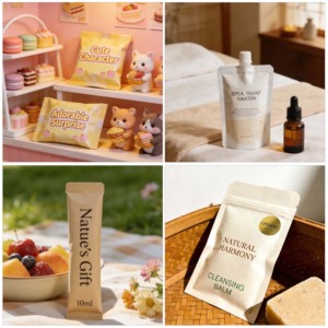 Sachets Mylar personnalisés à trois soudures pour échantillons de papier toilette, tampons, lingettes nettoyantes – Matériau PE/PET recyclable, petit format - Product Image 5