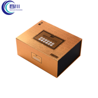 Caja de Regalo Rígida de Papel Recubierto con Cierre Magnético Estilo Libro, Logotipo Personalizado, Empaque de Lujo con Bandeja Interior para Bebidas y Cosméticos