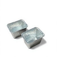 Barquette rectangulaire jetable en aluminium de qualité alimentaire, écologique, résistante au four, mini-bac pour muffins, gâteaux et puddings, idéale pour la boulangerie