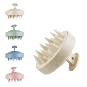 Haarbürste und Kopfhautmassagebürste aus Weizenstroh mit individuellem Logo – Qualität für Bad und Haarwäsche - Product Image 1