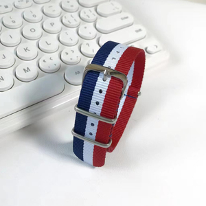 HUANLONG Three-<b>Ring</b> Elastic Stretch Nylon <b>Watch</b> Strap, Multi-color Fabric Replacement Band 16/18/20/22mm - Product Image 4