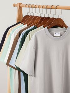 ผู้ผลิตเสื้อผ้าปี 2025 ขายส่งเสื้อยืดคอตตอนพีมา 240 กรัม 100% แบบสั่งทำพิเศษ ทรงหลวมไหล่ตก ไซส์ใหญ่ เสื้อยืดผู้ชาย - Product Image 4