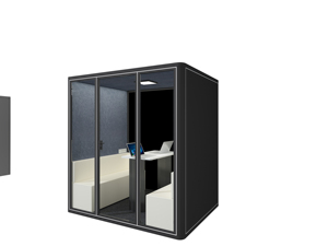 Cápsula para dormir de diseño moderno Sleepbox con masajeador, código QR de música y cancelación de voz para hoteles - Product Image 4