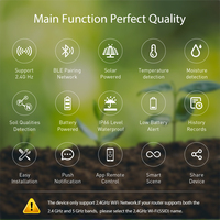Capteur de sol sans fil à énergie solaire, détecteur d'humidité, de température et de fertilité NPK, moniteur de jardin intelligent, irrigation de serre, IP66