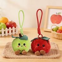 Runjoy Creative Apple Pendentif Porte-clés Sac À Dos En Peluche Pendentif Mignon Et Amusant Poupée Sac Pendentif Couple Clé De Voiture Suspendu Cadeau