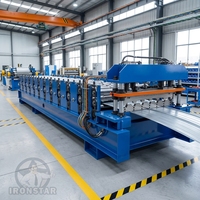 Machine hydraulique de formage de carreaux, équipement de formage à froid pour tôles d'acier, machine de fabrication de gouttières trapézoïdales pour sols