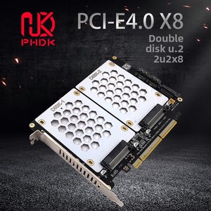 SFF8639คู่ U.2 NVME และ <span class=keywords><strong>SATA</strong></span> 2.5 "HDD ไปยัง PCIE4.0การ์ดแยก - Product Image 5