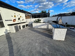 Armário de cozinha ao ar livre com moldura de alumínio Whole Stone Gás Grill & despensa para churrasco - Product Image 3