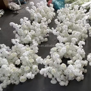 FL-154 שולחן חתונה קישוט מעגל לבן טבעת פרח מעגל טבעות נר זר פרחים בסיס עבור מצבות חתונה - Product Image 1