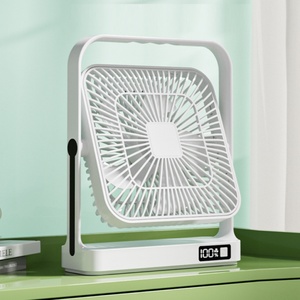 Portable <b>Table</b> Fan 4000mAh Bottom Digital Display 5 Wind Speeds Usb Flexible Rechargeable Fans Electric Desk Fan - Product Image 1