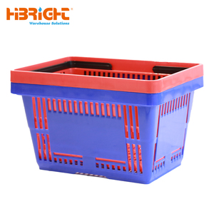 Cesta duradera de plástico de gran capacidad, cesta de supermercado de tamaño de logotipo de color personalizado - Product Image 4