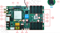 Controlador LED HD-C08L a Todo Color, Tarjeta de Control para Pantalla LED