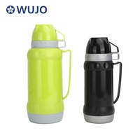 Termo de Plástico con Doble Taza y Interior de Vidrio, Precio Económico, Muestra Gratuita del Fabricante